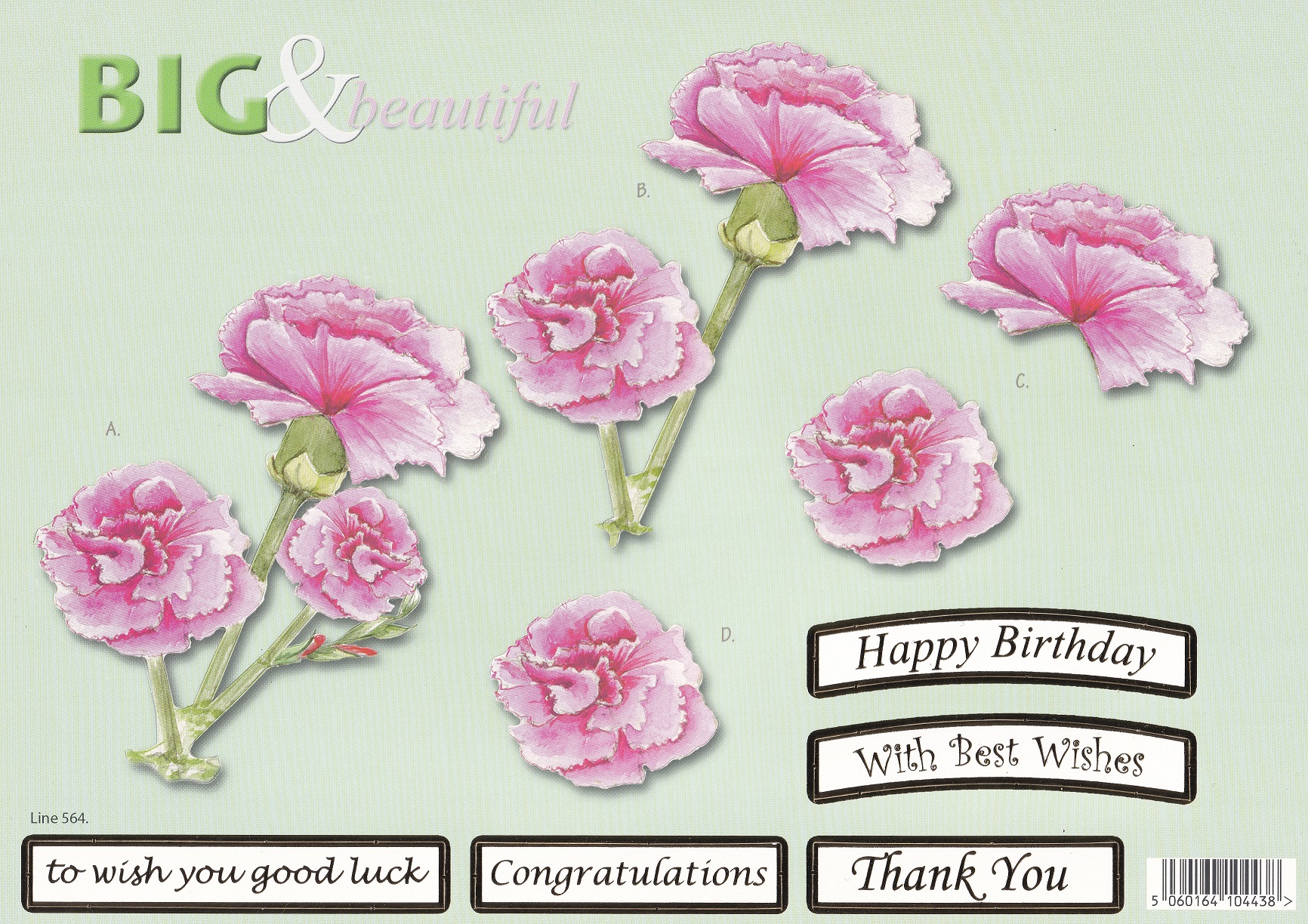 craft uk big & beautiful decoupage sheet