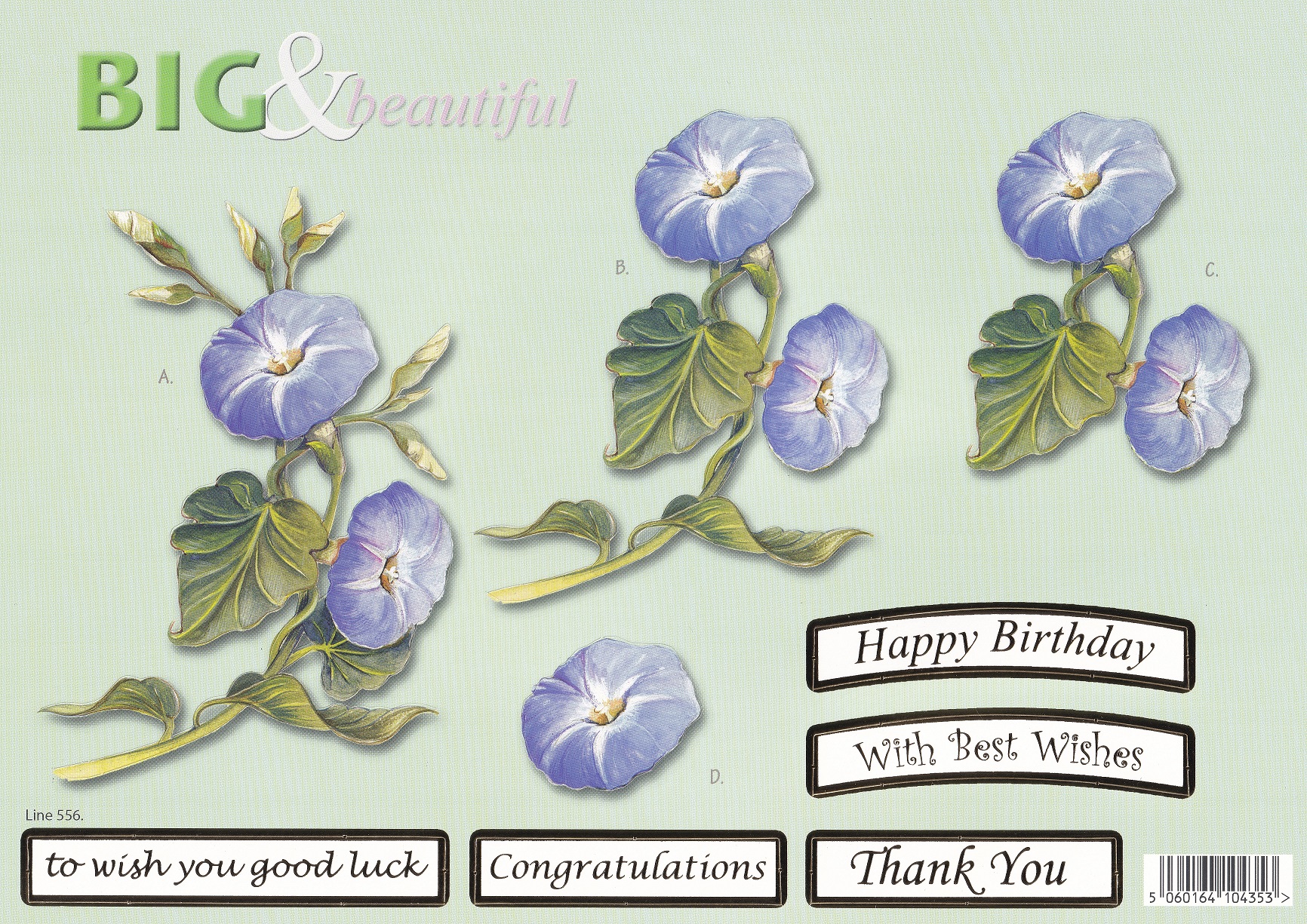 craft uk big & beautiful decoupage sheet