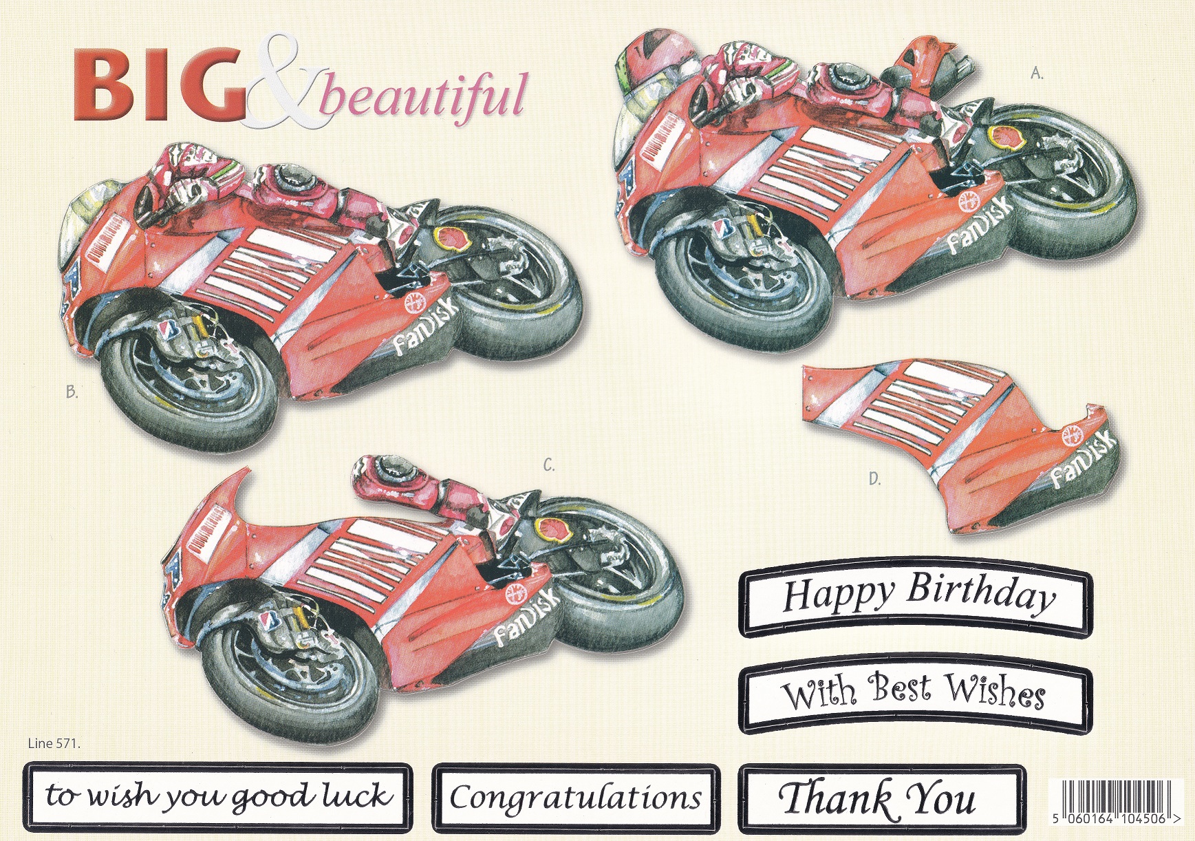 craft uk big & beautiful decoupage sheet