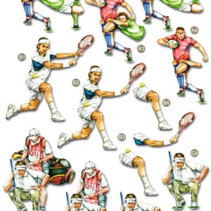 craft uk decoupage trio rugby, tennis, golf