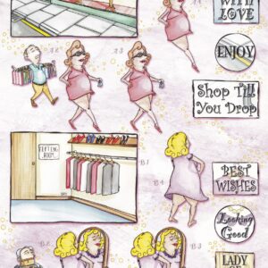 craft uk lazy dayz lady of leisure decoupage sheet