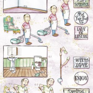 craft uk lazy dayz lady of leisure decoupage sheet