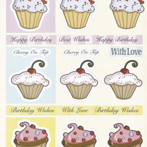 craft uk mmm cupcakes decoupage sheet