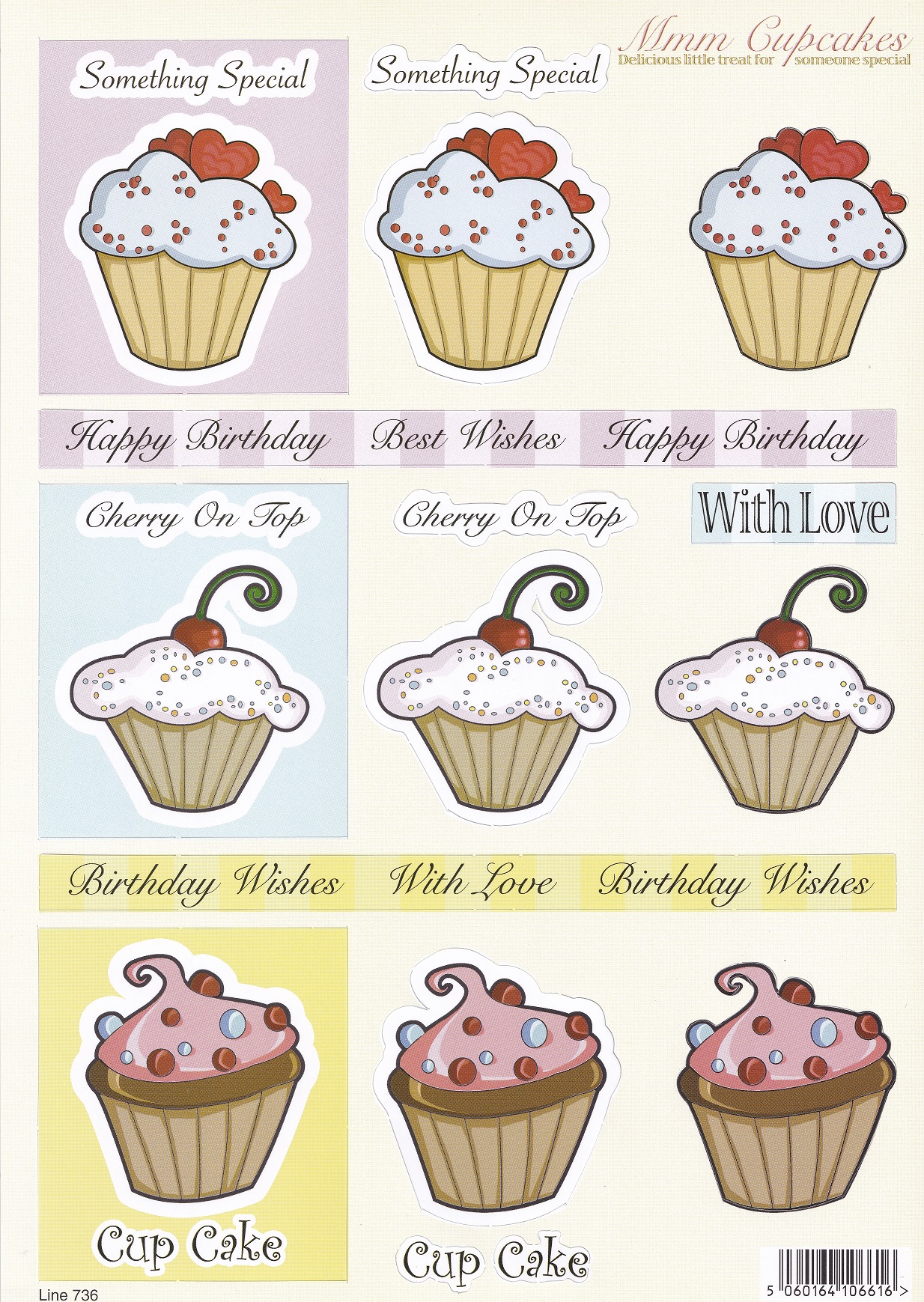 craft uk mmm cupcakes decoupage sheet