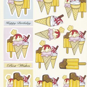 craft uk mmm ice cream decoupage sheet