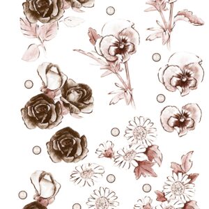craft uk 3d floral die cut decoupage rose, pansy, daisy