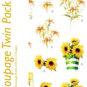 create and craft decoupage twin pack floral