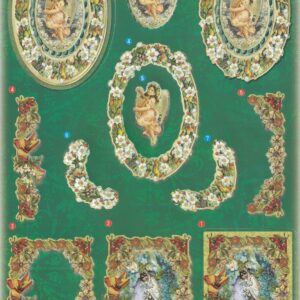 create & craft a4 3d christmas decoupage sheet angels wreaths