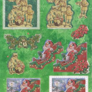 create & craft a4 christmas 3d decoupage sheet carolers