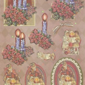 create & craft a4 christmas 3d decoupage sheet candles
