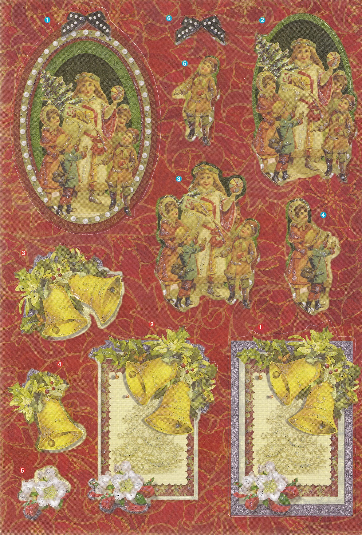 create & craft a4 christmas 3d decoupage carolers