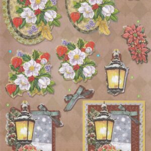 create & craft a4 christmas 3d decoupage sheet lantern