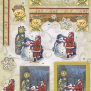 create & craft a4 christmas 3d decoupage sheet