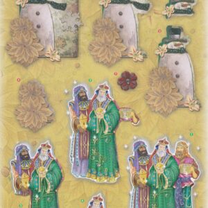 create & craft a4 christmas 3d decoupage sheet wise men