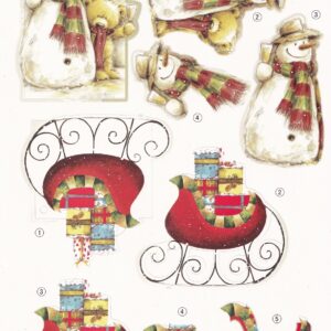 create & craft a4 christmas decoupage sheet traditional snowman
