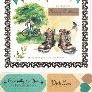 create & craft birthday celebrations a4 topper sheet