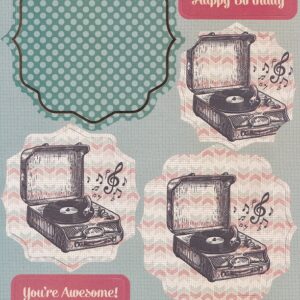 create & craft birthday celebrations topper sheet