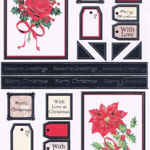 create & craft christmas topper sheet christmas rose