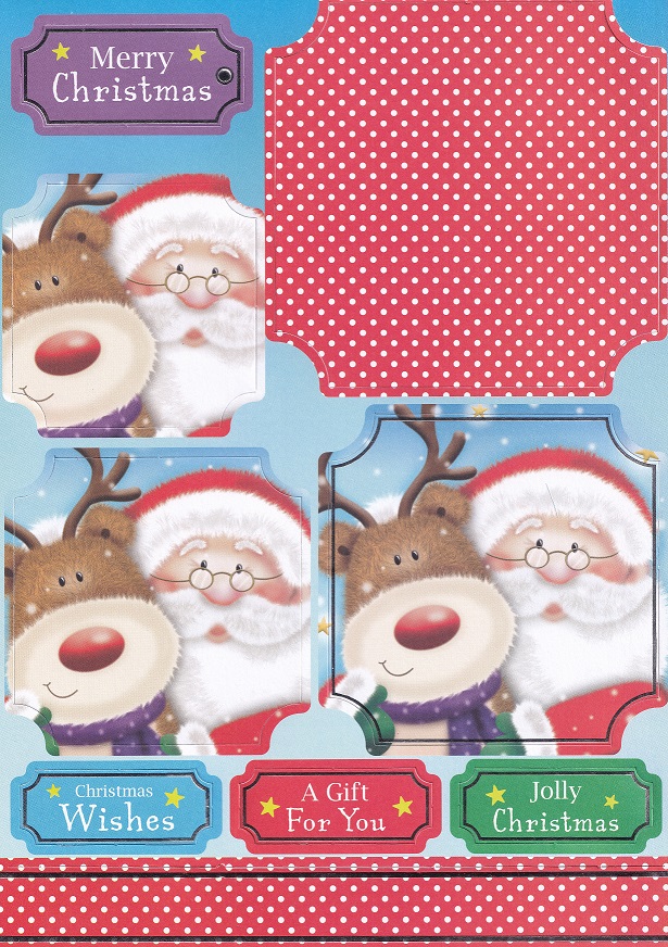 create & craft cute christmas collection a4 topper sheet