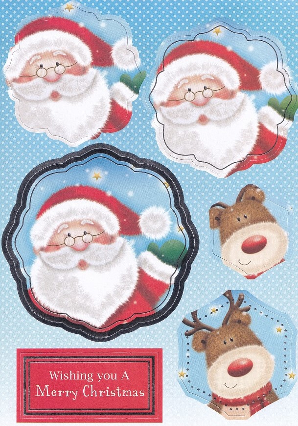 create & craft cute christmas collection a4 topper sheet