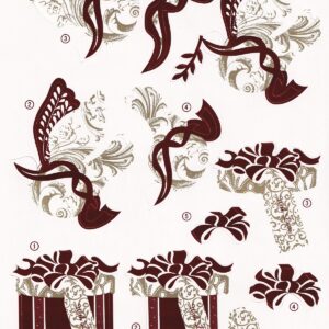 create & craft foiled christmas decoupage sheet