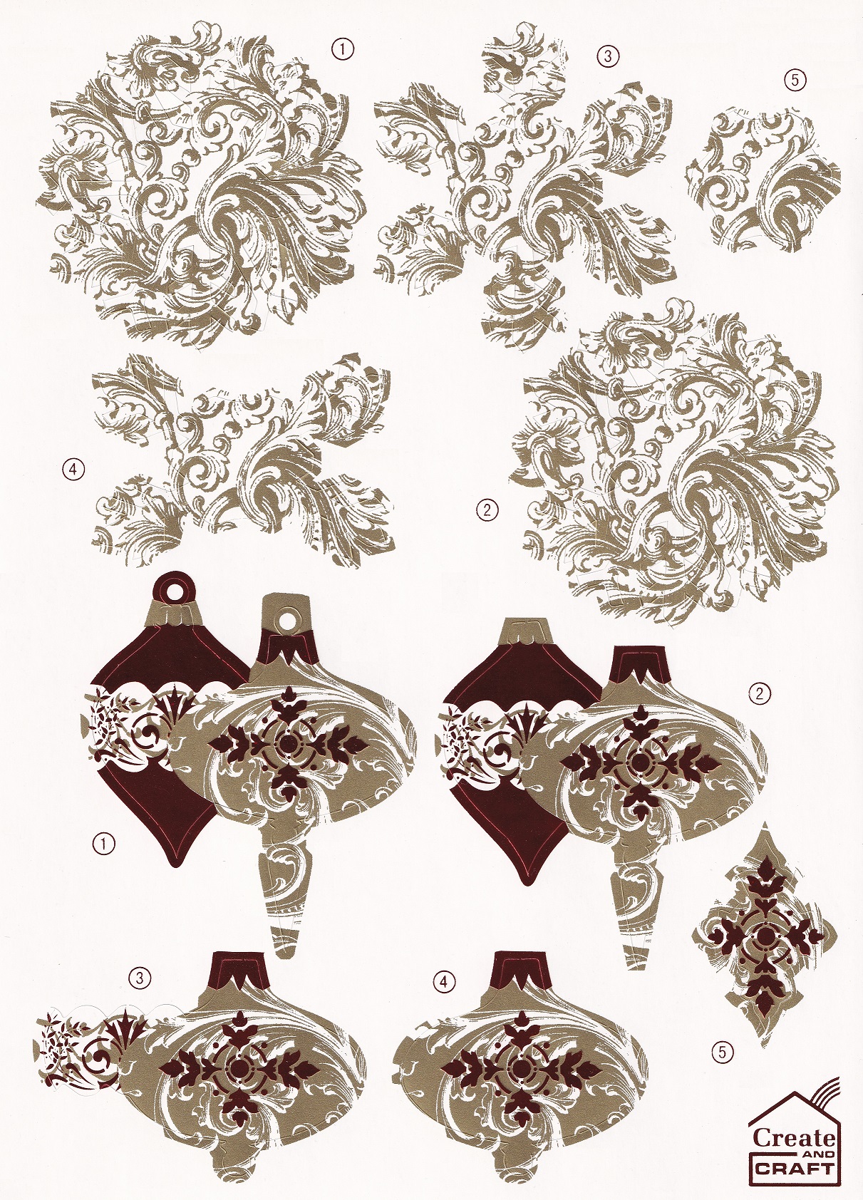 create & craft foiled christmas decoupage sheet