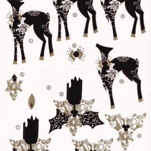 create & craft foiled christmas decoupage sheet