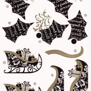 create & craft foiled christmas decoupage sheet