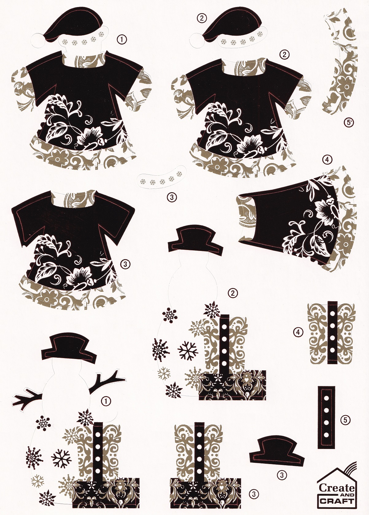 create & craft foiled christmas decoupage sheet