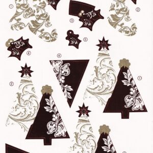 create & craft foiled christmas decoupage sheet