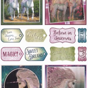 create & craft magical unicorns topper sheet