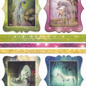 create & craft magical unicorns topper sheet