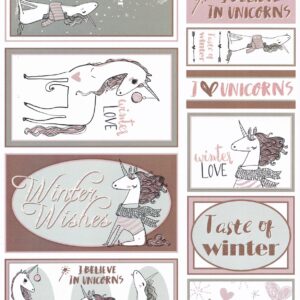 create & craft magical unicorns topper sheet