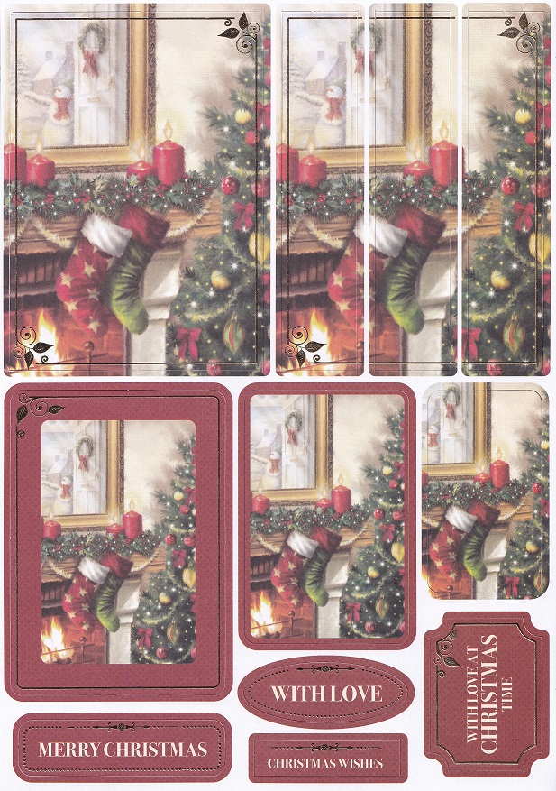 create & craft traditional christmas collection a4 topper sheet