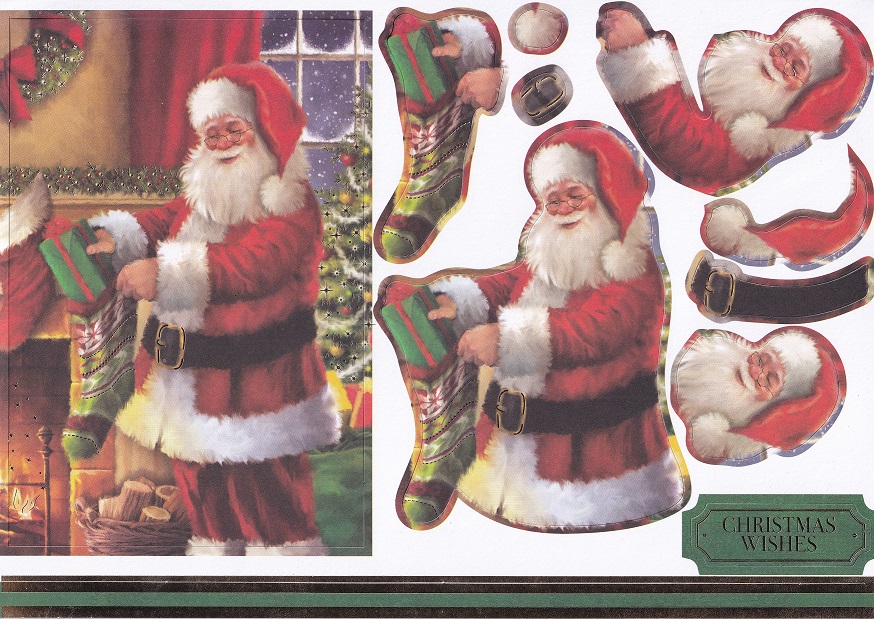 create & craft traditional christmas collection a4 decoupage sheet