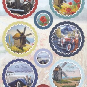 create & craft vintage cars topper sheet