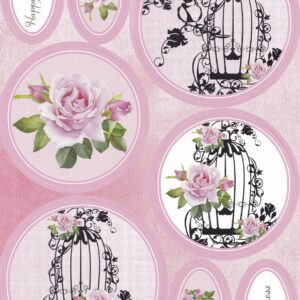 dawn wheeler dawn's selection botanical birdcages topper sheet