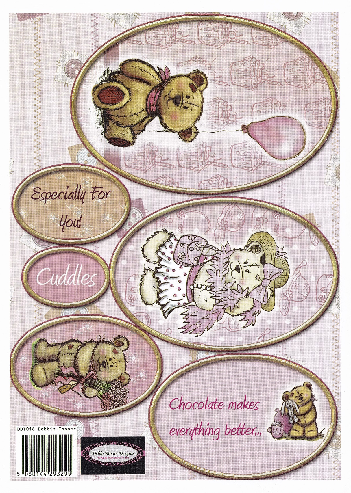 debbi moore designs bobbin bear topper sheet
