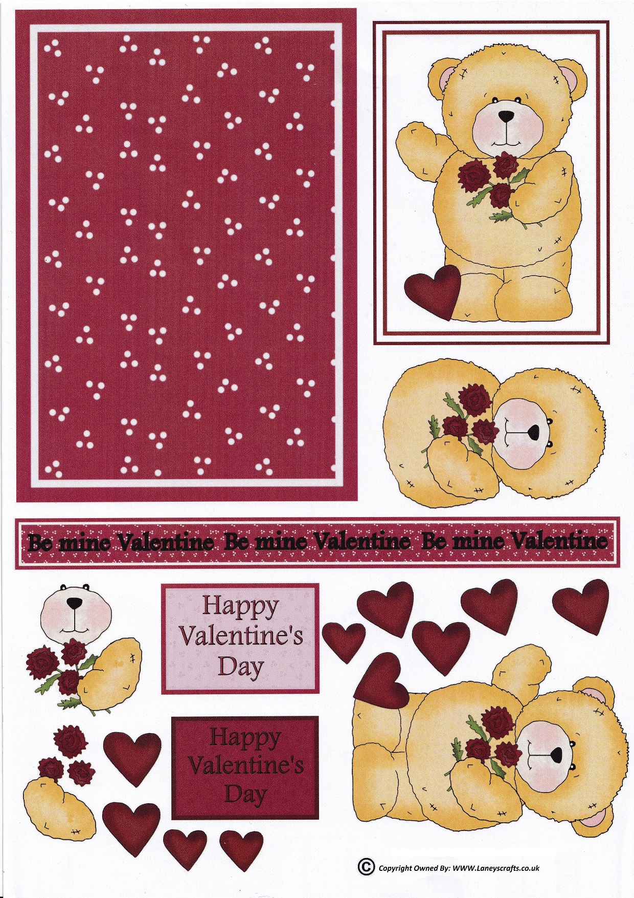 deco designs valentines decoupage sheet