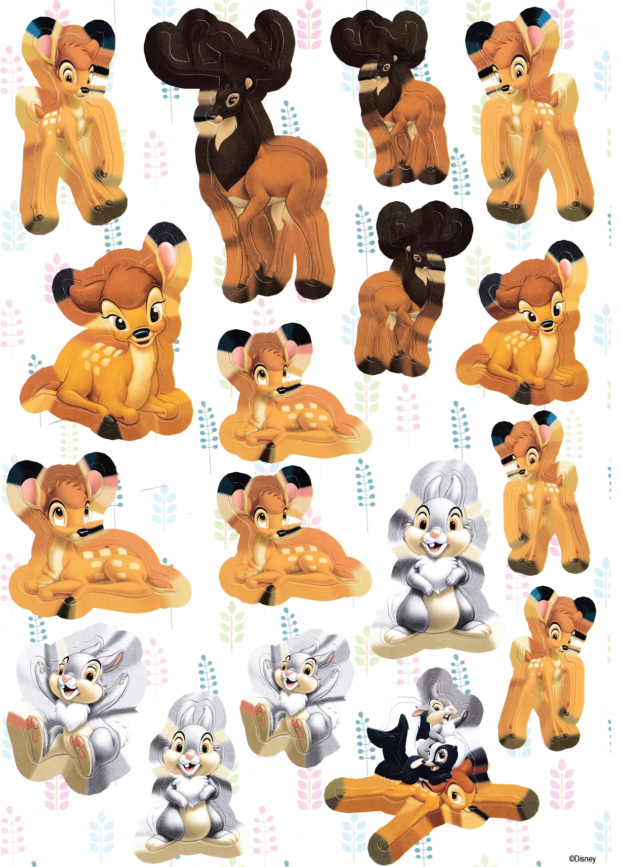 disney bambi a4 topper sheet design