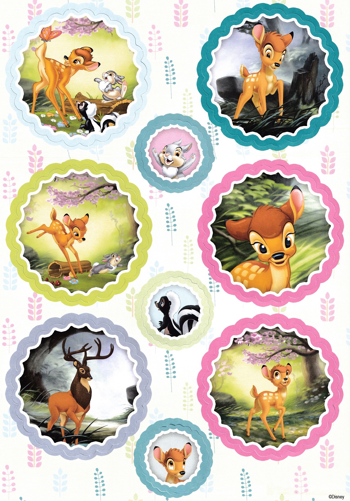 disney bambi a4 topper sheet design