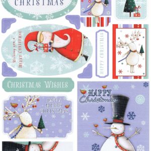 docrafts a4 glitter die cut toppers noel (winter wishes)