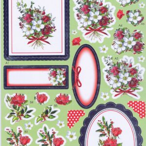 docrafts anita's christmas foiled decoupage berry flowers