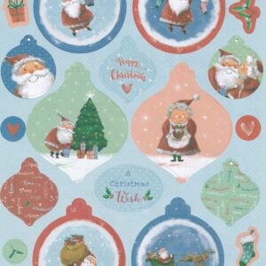 docrafts at home with santa die cut baubles sheet