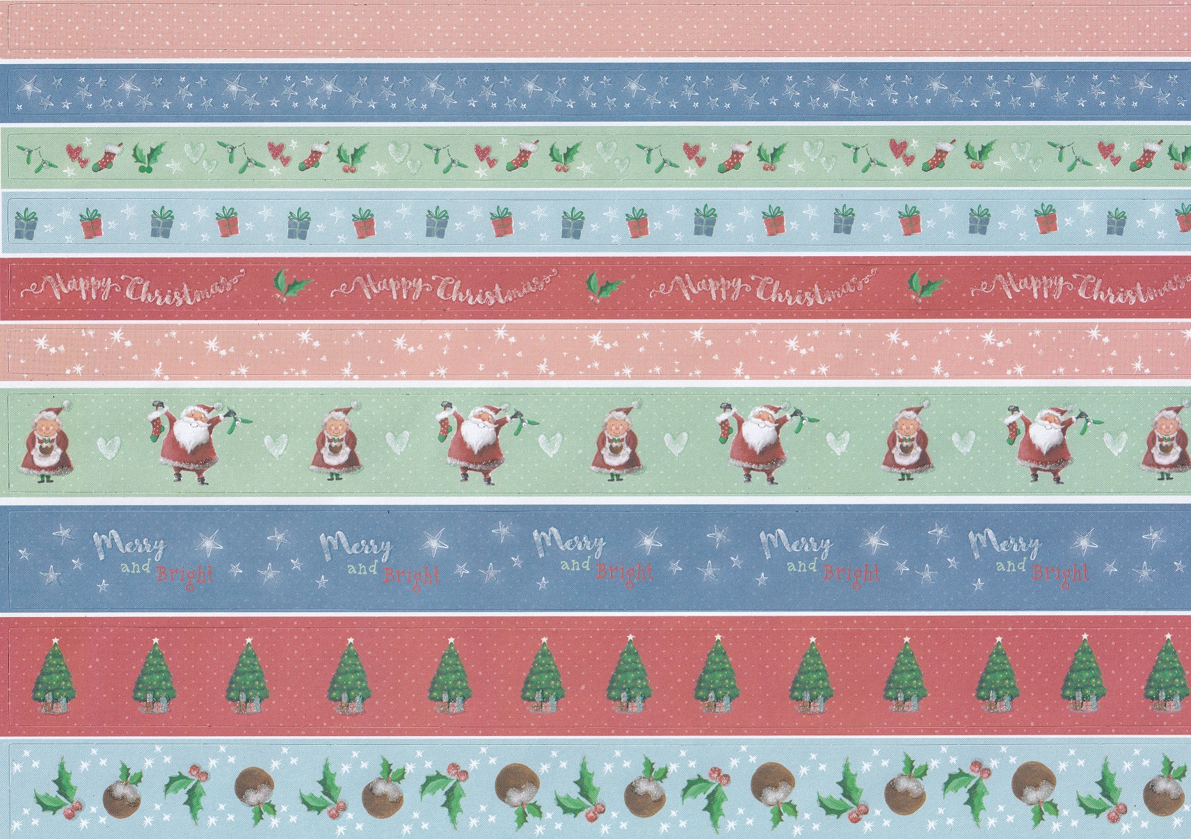 docrafts at home with santa die cut border sheet