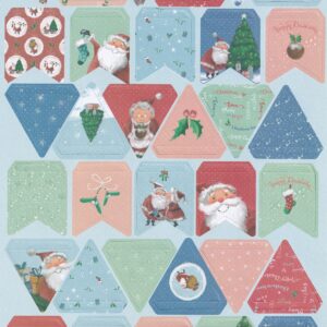 docrafts at home with santa die cut bunting sheet