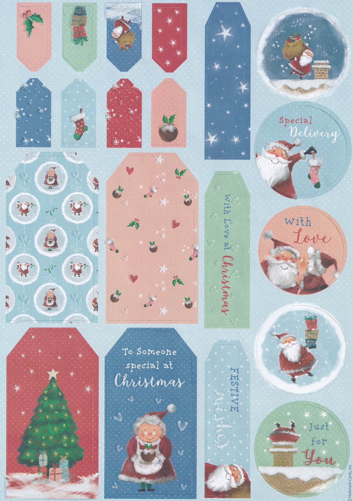 docrafts at home with santa die cut tags 1