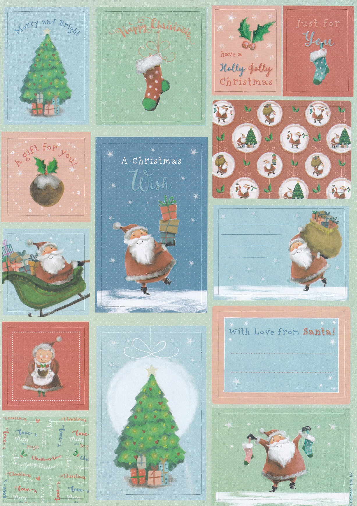 docrafts at home with santa die cut toppers gift labels