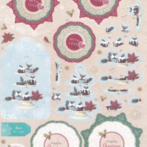 docrafts bellisima christmas a4 decoupage pack cake stand