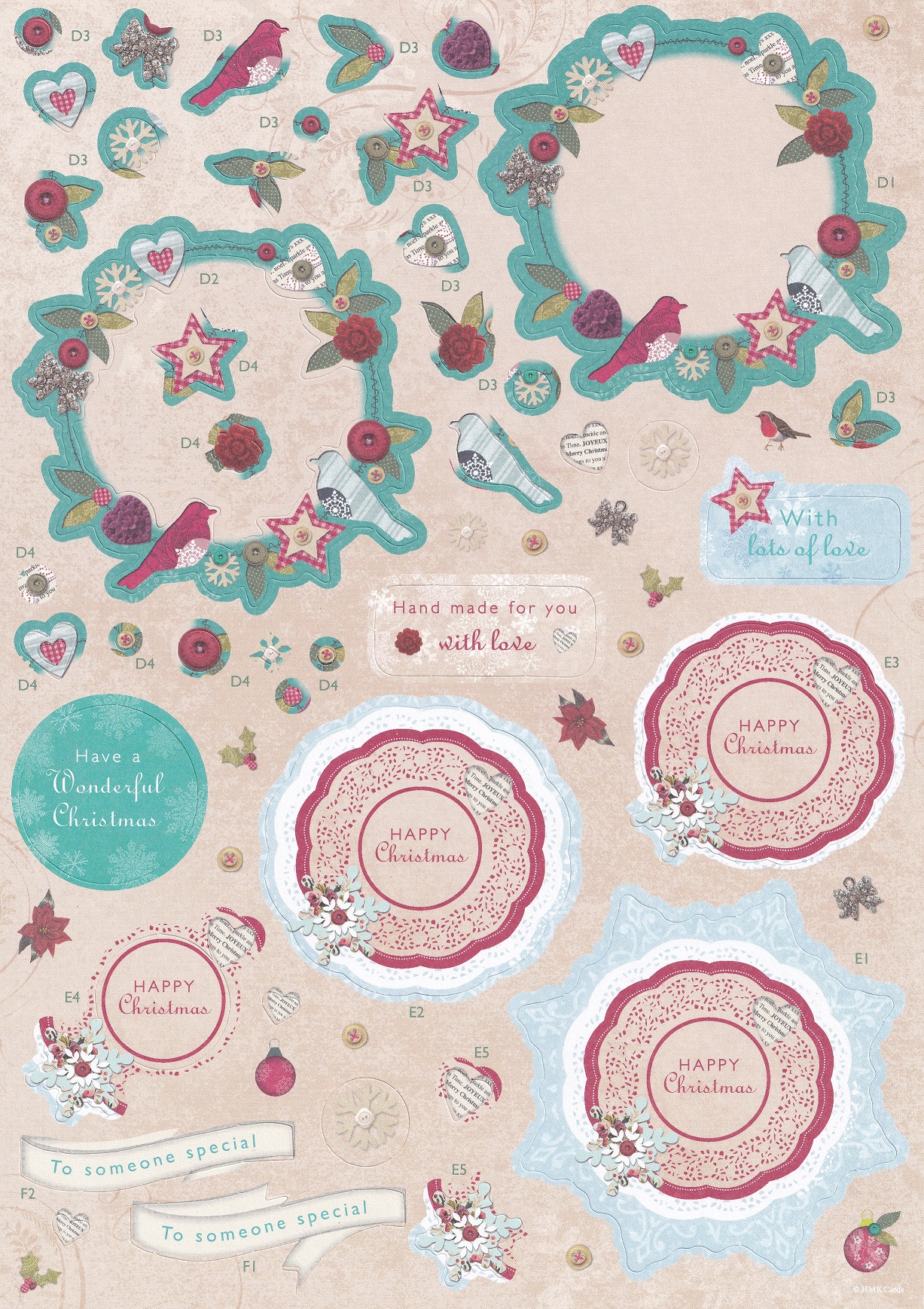docrafts bellisima christmas a4 decoupage pack presents